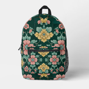 Viktorianische Blumenstraube Bedruckter Rucksack