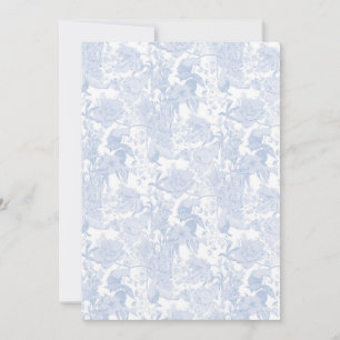 Viktorianische Blumentoile in Wedgewood Blue Save The Date