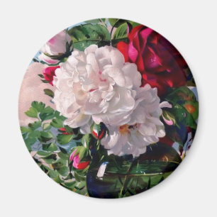 Viktorianische Blumenvasen-Studie Magnet