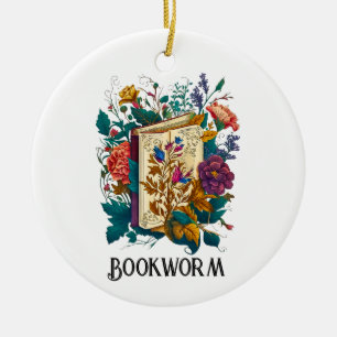 Viktorianische Bookworm-Gestaltung Keramik Ornament