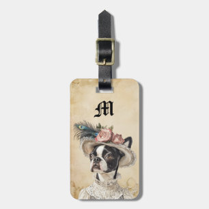 Viktorianische Boston Terrier Hund Gepäckanhänger