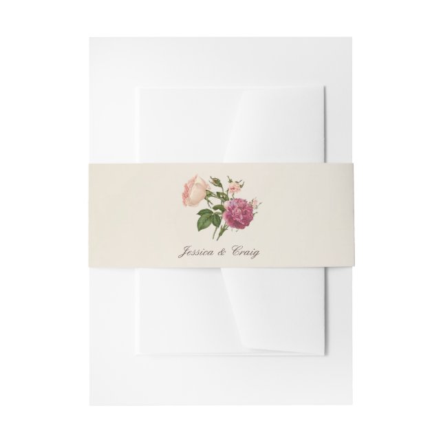 Viktorianische botanische personalisierte einladungsbanderole (Vorderseite Beispiel)