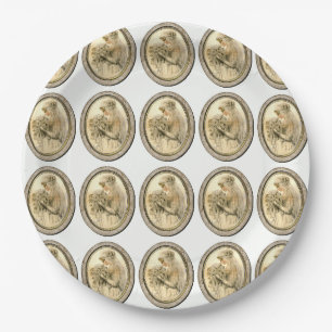 Viktorianische Braut Elegante Vintage-Brautparty  Pappteller