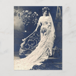 Viktorianische Braut Postkarte