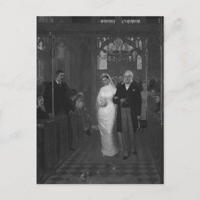 Viktorianische Braut Postkarte (Vorderseite)