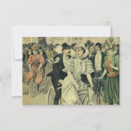 Viktorianische Braut und großräumiges Fahrrad RSVP Karte