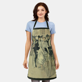 Viktorianische Braut und großräumiges Fahrrad Schürze