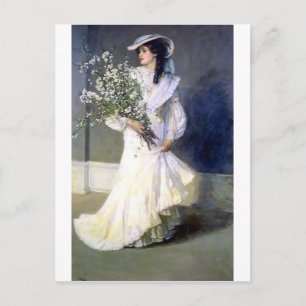 Viktorianische Brautzeitschrift Postkarte