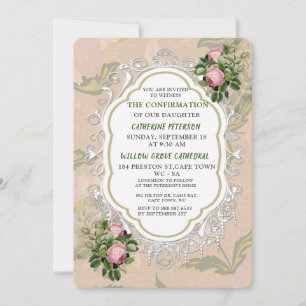 Viktorianische Bush-Garden-Bestätigung Einladung