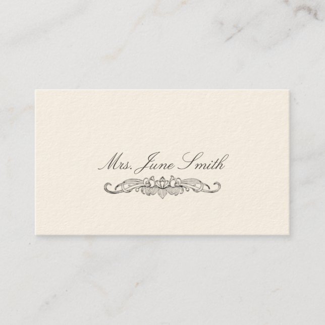 Viktorianische Calling Cards mit Rollen Telefonnummerkarte (Vorderseite)