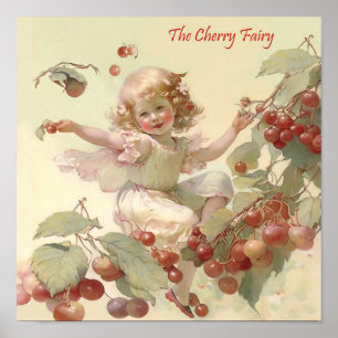 Viktorianische "Cherry Fairy" im Obstbaum Poster