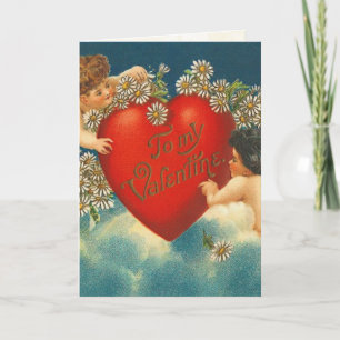 Viktorianische Cherub Valentine Card Feiertagskarte