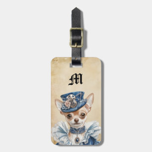 Viktorianische Chihuahua-Hundegepäcketags Gepäckanhänger