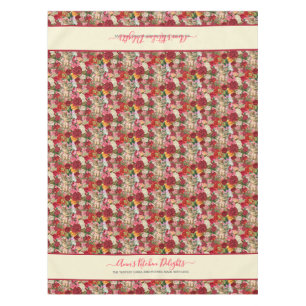 Viktorianische Chintzy Cherubs und Rose Vintager S Tischdecke