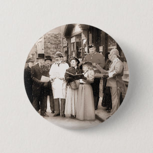 VIKTORIANISCHE CHRISTMAS CAROL SINGERS BUTTON