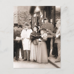 VIKTORIANISCHE CHRISTMAS CAROL SINGERS FEIERTAGSPOSTKARTE