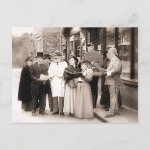 VIKTORIANISCHE CHRISTMAS CAROL SINGERS FEIERTAGSPOSTKARTE