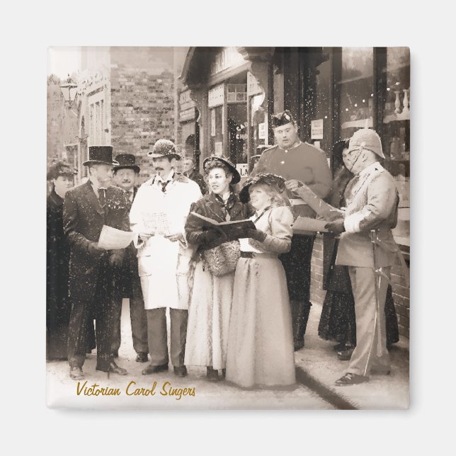 VIKTORIANISCHE CHRISTMAS CAROL SINGERS MAGNET (Vorne)