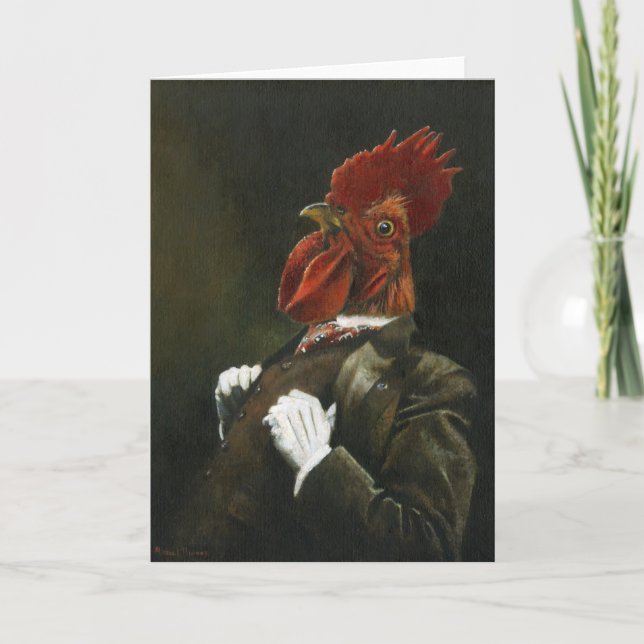 Viktorianische Cockerel Greetings Card Karte (Vorderseite)