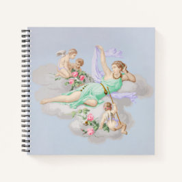 Viktorianische Coquette Pastel Angel Wolken Notizbuch