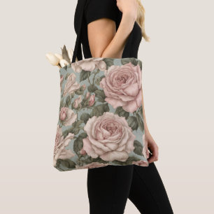 Viktorianische Country Garden Rose Print Tasche