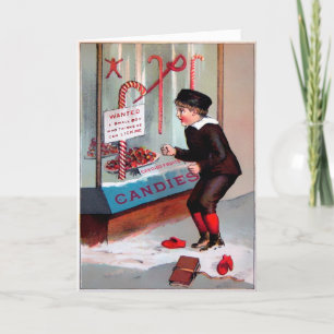 Viktorianische Creepy Lick Me Feiertagskarte