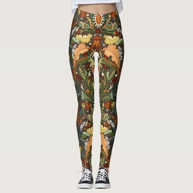 Viktorianische Damasterde Leggings (Vorderseite)