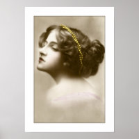 viktorianische Dame-Cameo-Pose