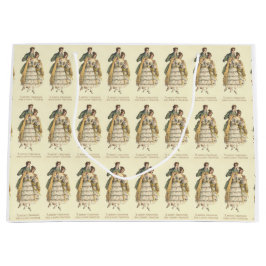 Viktorianische Dame / Couple Vintage Weihnachtsges Große Geschenktüte