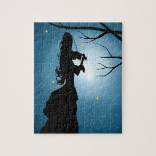 Viktorianische Dame, die Geige spielt Puzzle