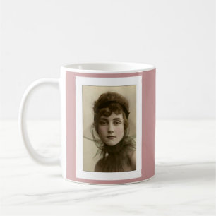 Viktorianische Dame Netz hoher Kragen Tasse