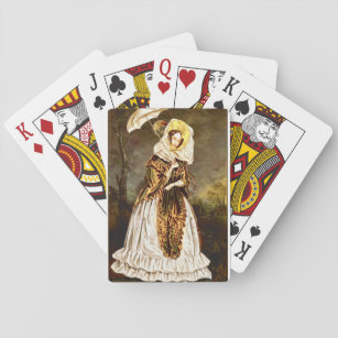 Viktorianische Dame Spielkarten