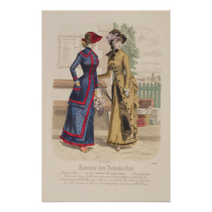 Viktorianische Damen im Bahnhof Vintage-Werbung Poster