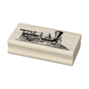 Viktorianische Dampflokomotive Motor Gummistempel