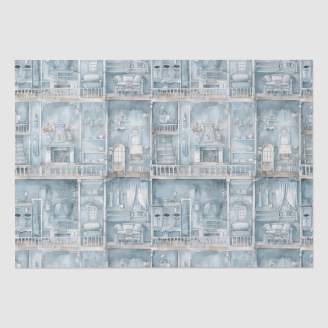 Viktorianische Dollshouse Blass Seidenpapier (Vorderseite)