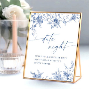 Viktorianische Dusty Blue French Garden Date Night Poster