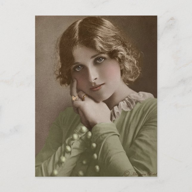 Viktorianische Edwardian Sepia Hand Tinte Postkart Postkarte (Vorderseite)