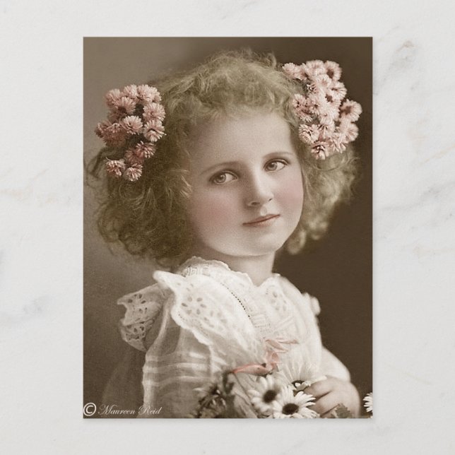 viktorianische Edwardian Sepia Hand Tinted Postcar Postkarte (Vorderseite)