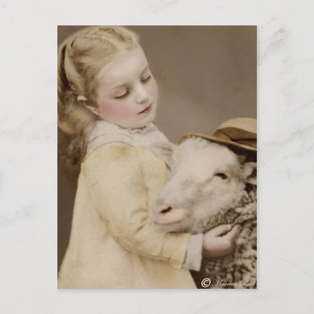 viktorianische Edwardian Sepia Hand Tinted Postcar Postkarte (Vorderseite)