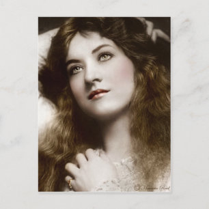 viktorianische Edwardian Sepia Hand Tinted Postcar Postkarte