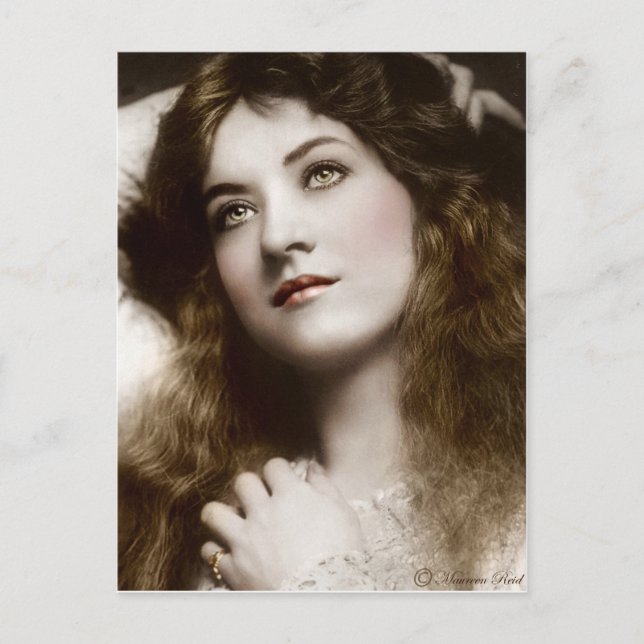 viktorianische Edwardian Sepia Hand Tinted Postcar Postkarte (Vorderseite)