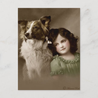 viktorianische Edwardian Sepia Hand Tinted Postcar Postkarte