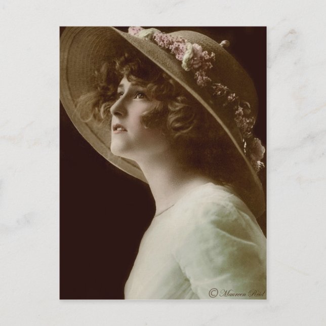 Viktorianische Edwardian Sepia Hand Tinted Postcar Postkarte (Vorderseite)