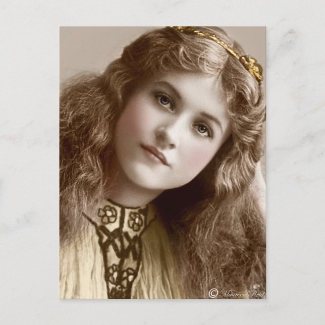 viktorianische Edwardian Sepia Hand Tinted Postcar Postkarte (Vorderseite)