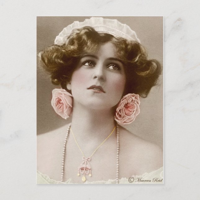 viktorianische Edwardian Sepia Hand Tinted Postcar Postkarte (Vorderseite)