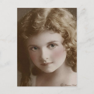 Viktorianische Edwardianische Sepia-Handkolorierte Postkarte