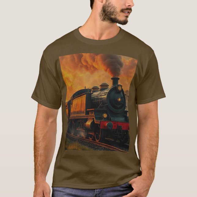 Viktorianische Eisenbahn - Dampfzug 2 T-Shirt (Vorderseite)