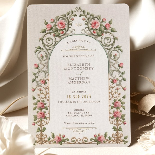 Viktorianische Elegance Wedding Invitation Suite Einladung (Von Creator hochgeladen)