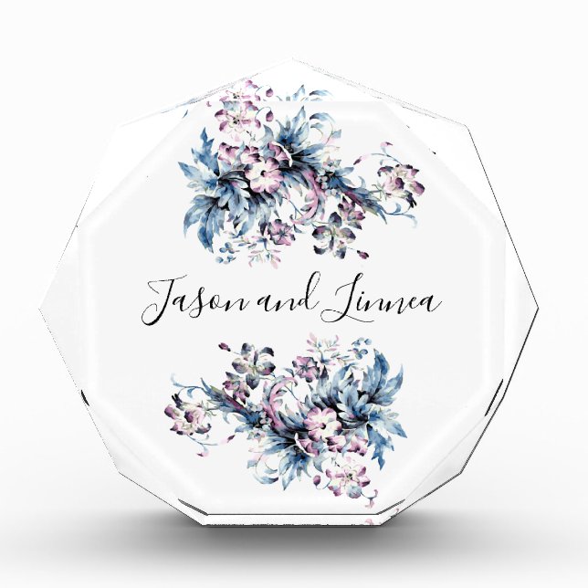 Viktorianische Elegante Blume Romantisch geliebt Fotoblock (Vorderseite)