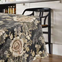 Viktorianische elegante Spitzen-Rose Schwarz